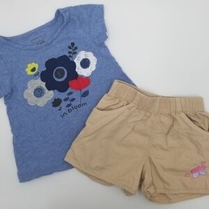 Set Flower Shirt and Shorts 18m